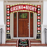 Casino Night Porch Banner Set 2PCs 41.66x98.4in Poker Signs with