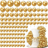 113 PCS 5 Size Ball Cake Picks Colorful Ball Shaped Cake Topper Pearl