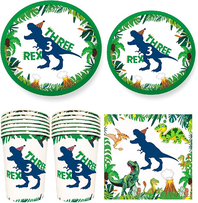 Dinosaur Birthday Party Supplies 3 Year Old Boy Three Dino Rex