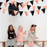 Black Rose Gold Party Decorations Triangle Pennant Banner Flag Rose