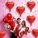 Red Heart Balloons Valentines Day Balloons 18 Inch Heart Shaped