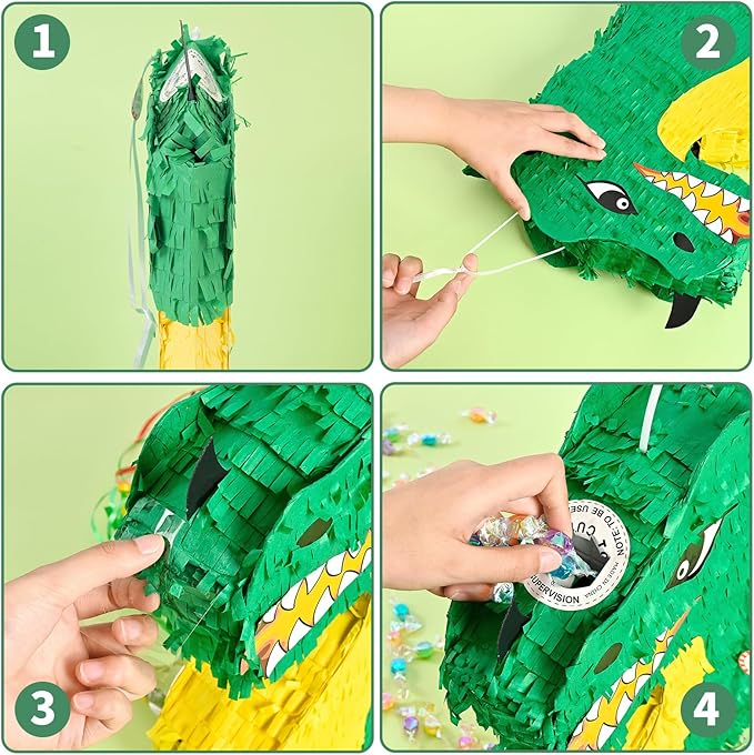 Foldable Dragon Piñata Dinosaur Birthday Party Supplies Dino