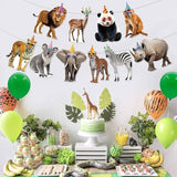 Hooqict Safari Animals Happy Birthday Banner Animal Birthday Decoratio