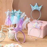 24 Pcs Princess Party Favors Star Shaped Wands and Sequin Crown