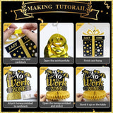 22Pcs Retirement Party Decorations for Men Women Black and Gold