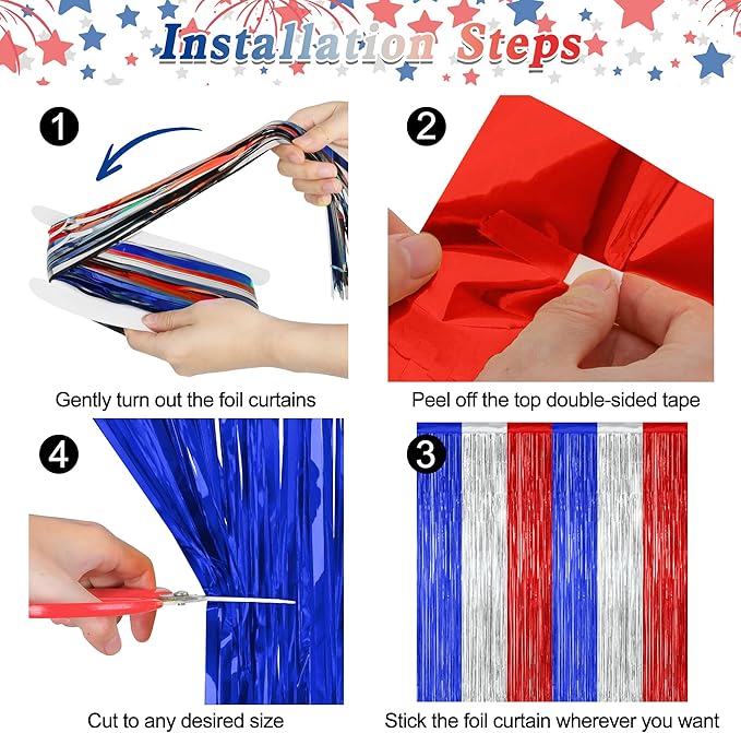 2 Pack 4th of July Decorations, 3.28 FT x 7.05 FT 250 Anniversary