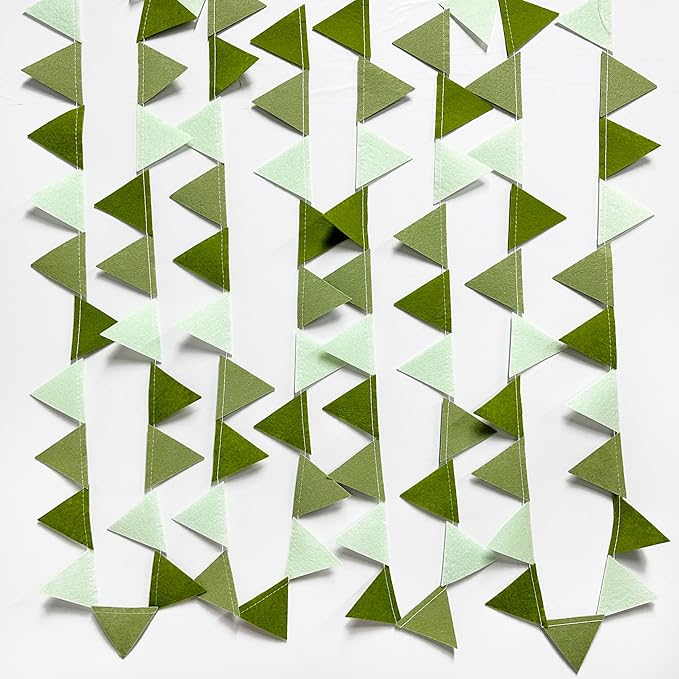 Olive Green Party Decorations Gradient Sage Green Felt Hanging