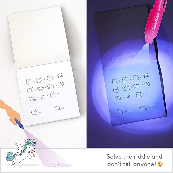 Invisible Ink Pen and Notebook Pack 32 Unicorn Party Favors for Kids