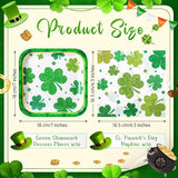 72 Pcs St Patrick's Day Plates and Napkins Set Serve 36 7 Square