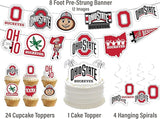 Ohio State Party Supplies for OSU Football, Birthday Gift, Graduation