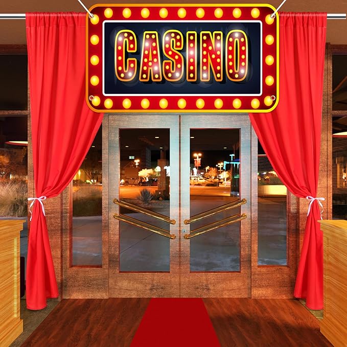 4 Pcs Casino Night Party Entryway Banner Decorations Casino Theme