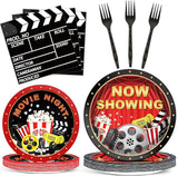 Movie Night Party Plates Movie Themed Paper Tableware Now Showing