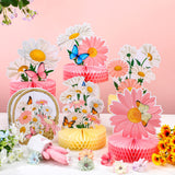 Hotop 9 Pcs Daisy Flower Birthday Party Decorations Daisy Butterfly