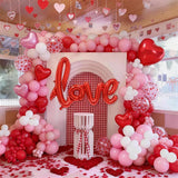 Valentines Day Balloon Arch Kit 114Pcs Red Pink White Balloon