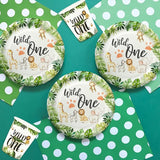 Wild One Birthday Decorations Jungle Theme Party Supplies Tableware