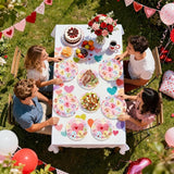 200Pcs Valentine's Day Decorations Happy Valentine Plates and