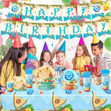 170PCS Tropical Birthday Party Supplies Hawaiian Luau Tableware Set