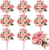 8 Bundles Artificial Peonies Flowers Boho Faux Flowers Arrangements #1