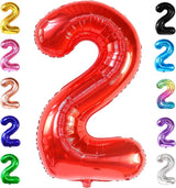 KatchOn, Giant Red Number 2 Balloon - 40 Inch | Mylar Foil 2nd Number