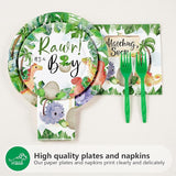 96Pcs Dinosaur Baby Shower Party Decorations for Boys Dino Baby