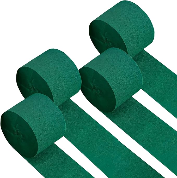 Captain Decor 4 Crepe Paper Streamers Rolls, 328ft Pack of Unique 4