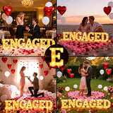 Engagement Party Decorations Engaged LED Light Up Letters With Rose