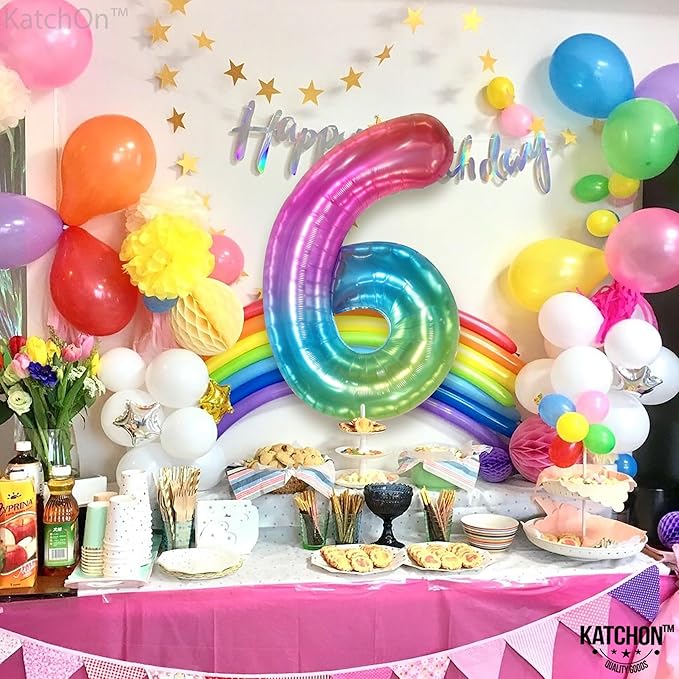 KatchOn, Giant Jelly Number 6 Balloon - 40 Inch | 6 Balloon Number, 6
