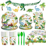 170 Pcs Dinosaur Birthday Decorations Jungle Dino Party Supplies