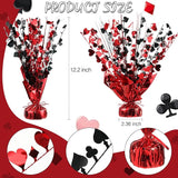 6 Pcs Casin Foil Spray Centerpieces for Tables Las Vegas Theme Party