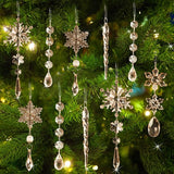 18pcs Crystal Christmas Ornaments for Christmas Tree Decorations-Champ