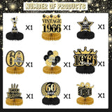 9Pcs 60th Birthday Party Decorations - 60th Birthday Decor Men Women