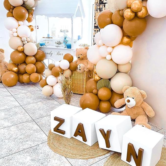 PartyWoo Light Brown Balloons 50 pcs 12 Inch Caramel Brown Tan Boho