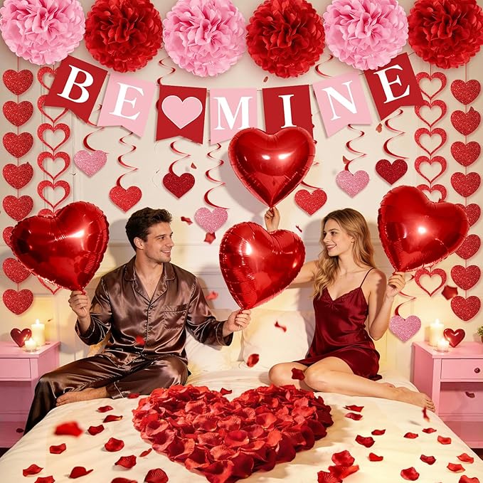 Valentines Day Decorations Valentines Banner Love Heart Garlands
