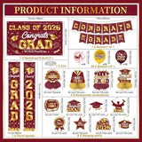 Graduation Decorations 2026 Maroon and Gold Graduation Party Decor