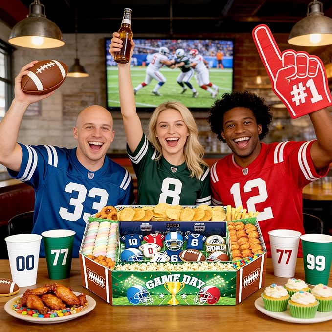 Football Party Supplies Kit Large 23.62x17 inch Football Snack