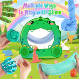 LAWOHO 6 Pack Dinosaurs Slime Kit for Kids - Cloud, Butter, Clear