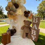 Brown Balloons, 50 PCS 12 Inch Double Stuffed Dark Light Brown Coffee