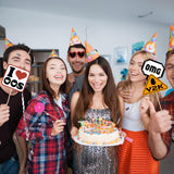 Mosailles 35Pcs 2000s Party Photo Booth Props 00s Party Decorations