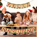 Feliz Navidad Banner Merry Christmas Banner Vintage New Year Garlands