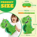 Dinosaur Pinata with Plastic Bat and Paper Blindfold 15.5H X 10.5W X