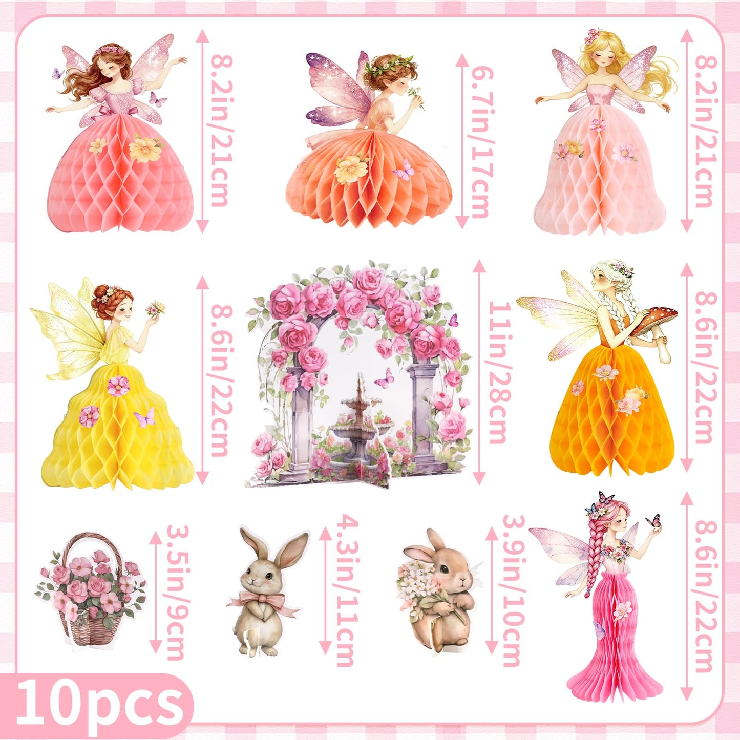 Paper Jazz Fairy Birthday Party Centerpieces for Table, Fairy