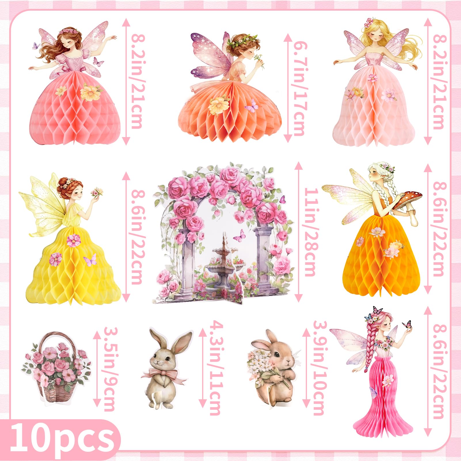 Paper Jazz Fairy Birthday Party Centerpieces for Table, Fairy