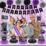 20pcs Retirement Party Decorations for Women Purple Happy Retirement