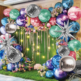 520PCS Metallic Balloon Garland Arch Kit with Chrome Blue Red Purple