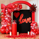 Red Balloons Arch Kit, Metallic Red Pearl Balloon Valentine Garland
