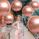 Giant Rose Gold Balloons 22 Inch Pack of 12 Rose Gold Foil Balloons