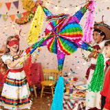 WERNNSAI Large 32" Cinco de Mayo Star Piñata - Foldable Mexican Star