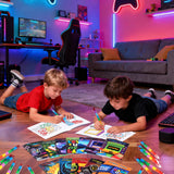 BenLouis 12 Video Game Mini Coloring Books Kids with 12 Stacking