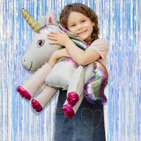 5 Pack Iridescent Party Backdrop Decorations Tinsel Curtain Birthday