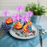 Gyufise 20Pcs Foil Firework Cupcake Toppers Happy Birthday Cake #4